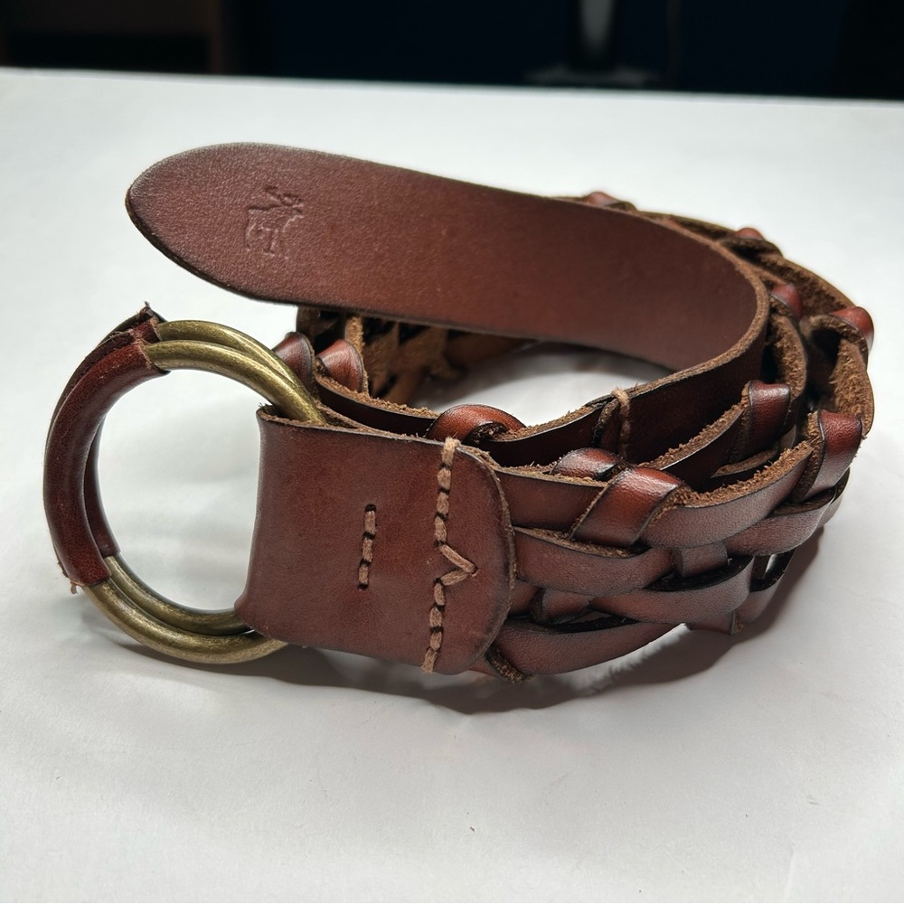 Y2K Vintage Abercrombie & Fitch Braided Statement Leather Belt Western Country